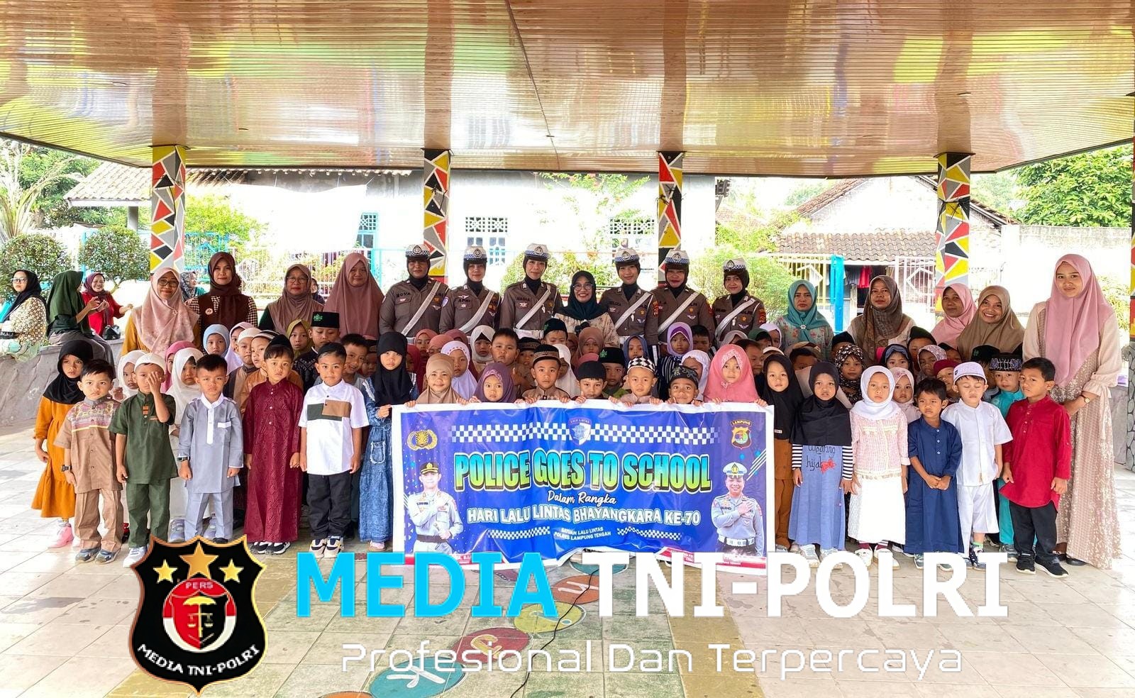 Sat Lantas Polres Lampung Tengah Gelar Police Goes to School, Tanamkan Disiplin Lalulintas Sejak Dini