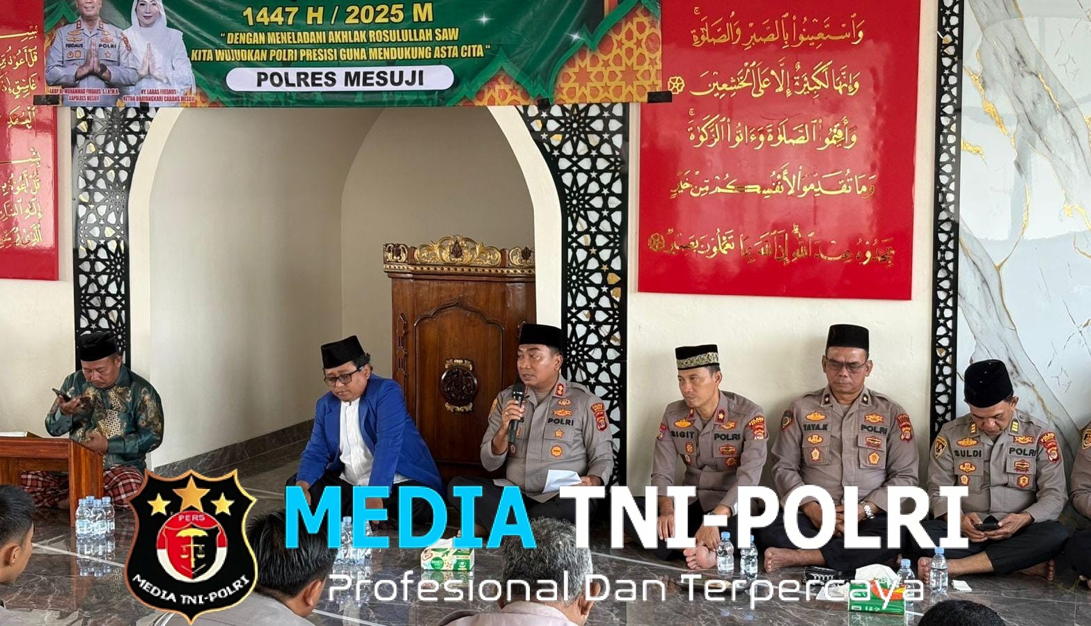 Polres Mesuji Gelar Maulid Nabi SAW 1447 H/2025 M, di Masjid Trisna At-taubah
