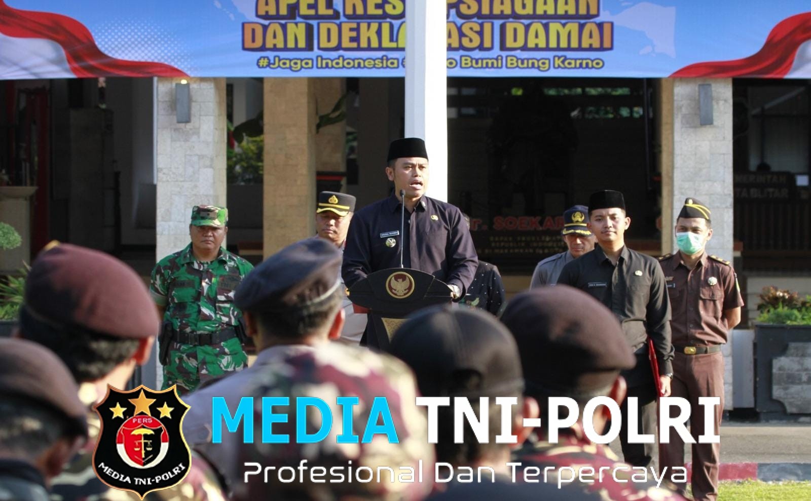 Apel Kesiapsiagaan Dan Deklarasi Bumi Bung Karno Damai, Wujud Sinergitas Jaga Kota Blitar Lebih Kondusif