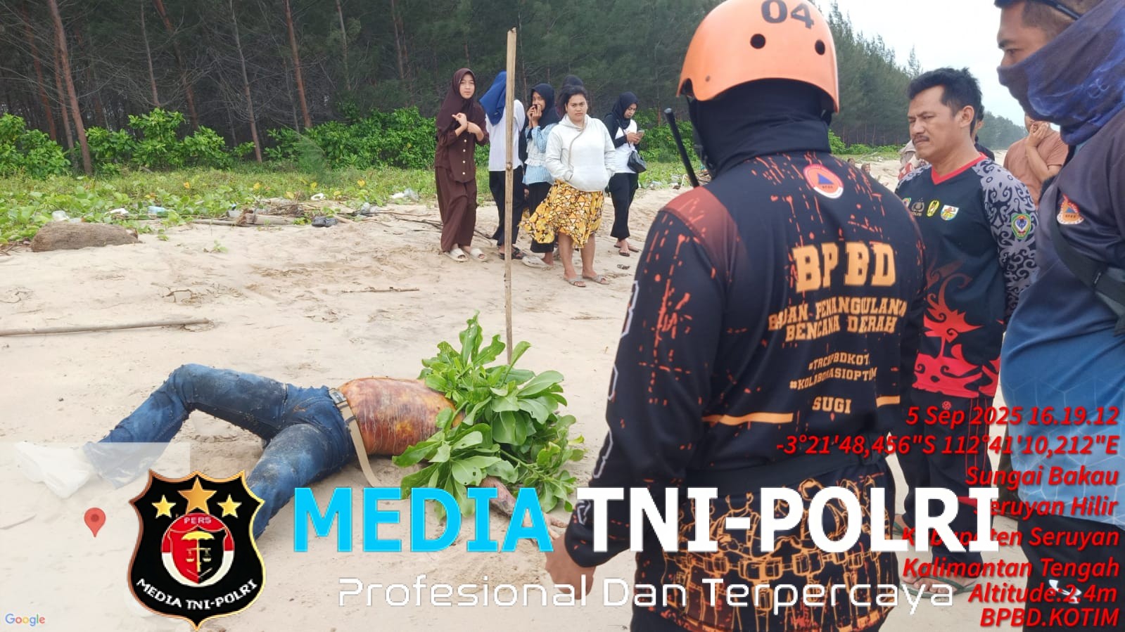 Korban Loncat dari Kapal DLU Ditemukan Meninggal Dunia di Pantai Seribu Cemara Seruyan