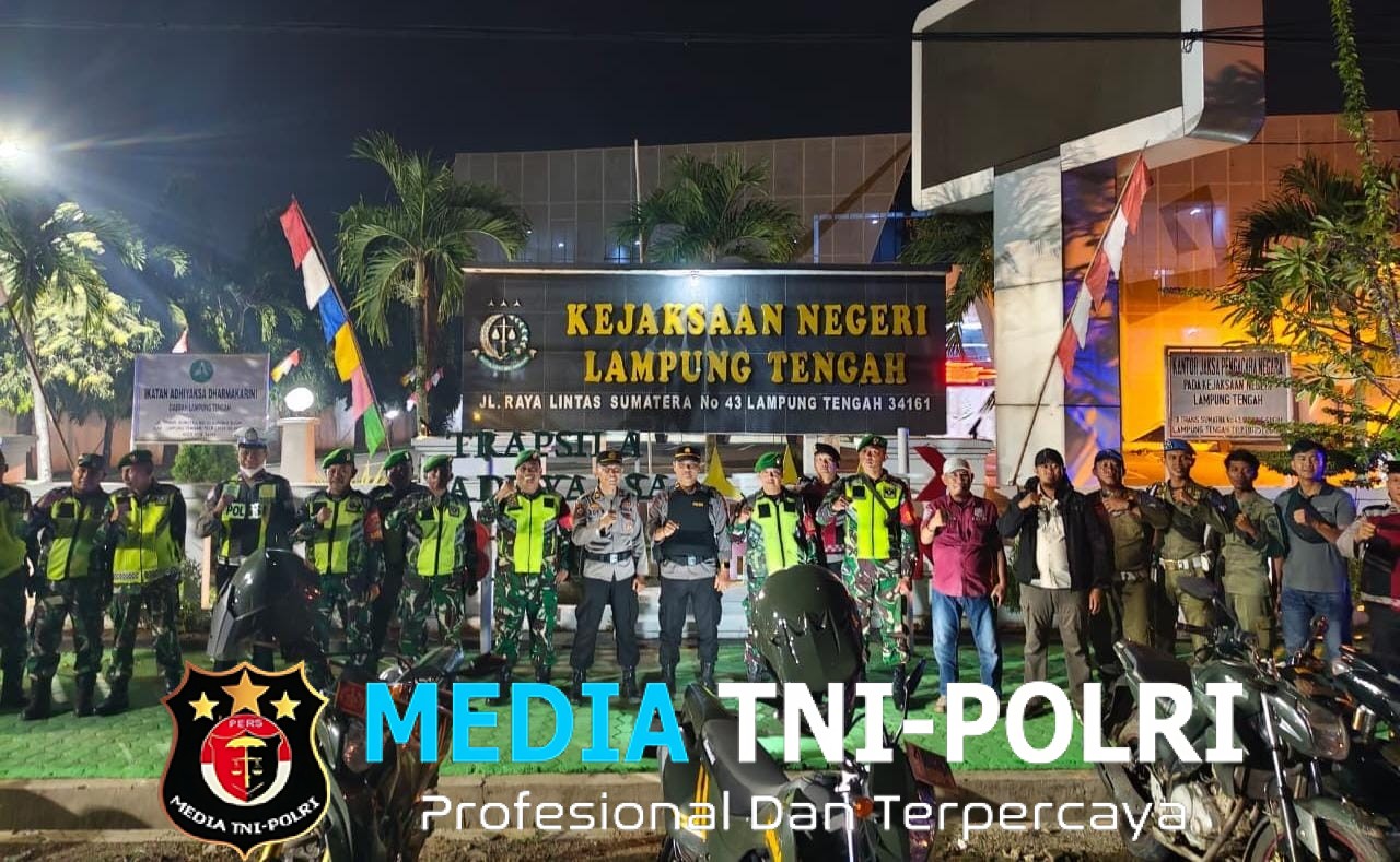 Wujudkan Keamanan Wilayah, Polres Lampung Tengah Gencar Lakukan Patroli Gabungan Bersama TNI dan Satpol PP