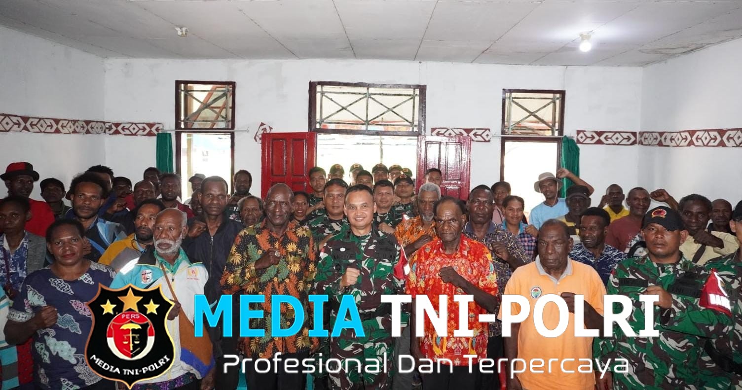 Jalin Hubungan Kuat TNI dan Masyarakat, Satgas Yonif 123/Rajawali Silahturahmi dengan Tokoh Adat