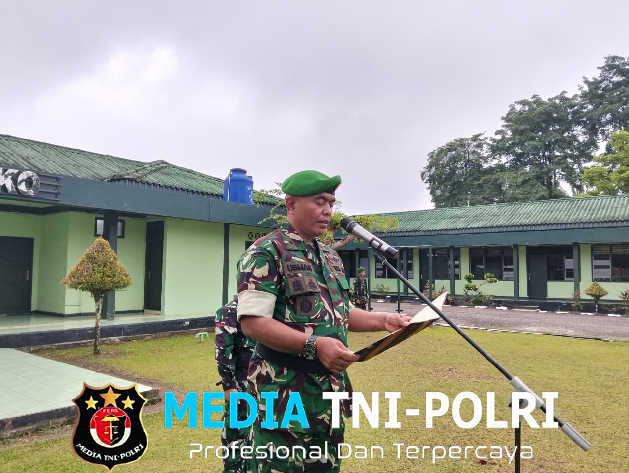 Kasdim 0420/Sarko Mayor Inf Usman, S.Ag., MPd.I Pimpin Upacara Mingguan dengan Semangat Tinggi