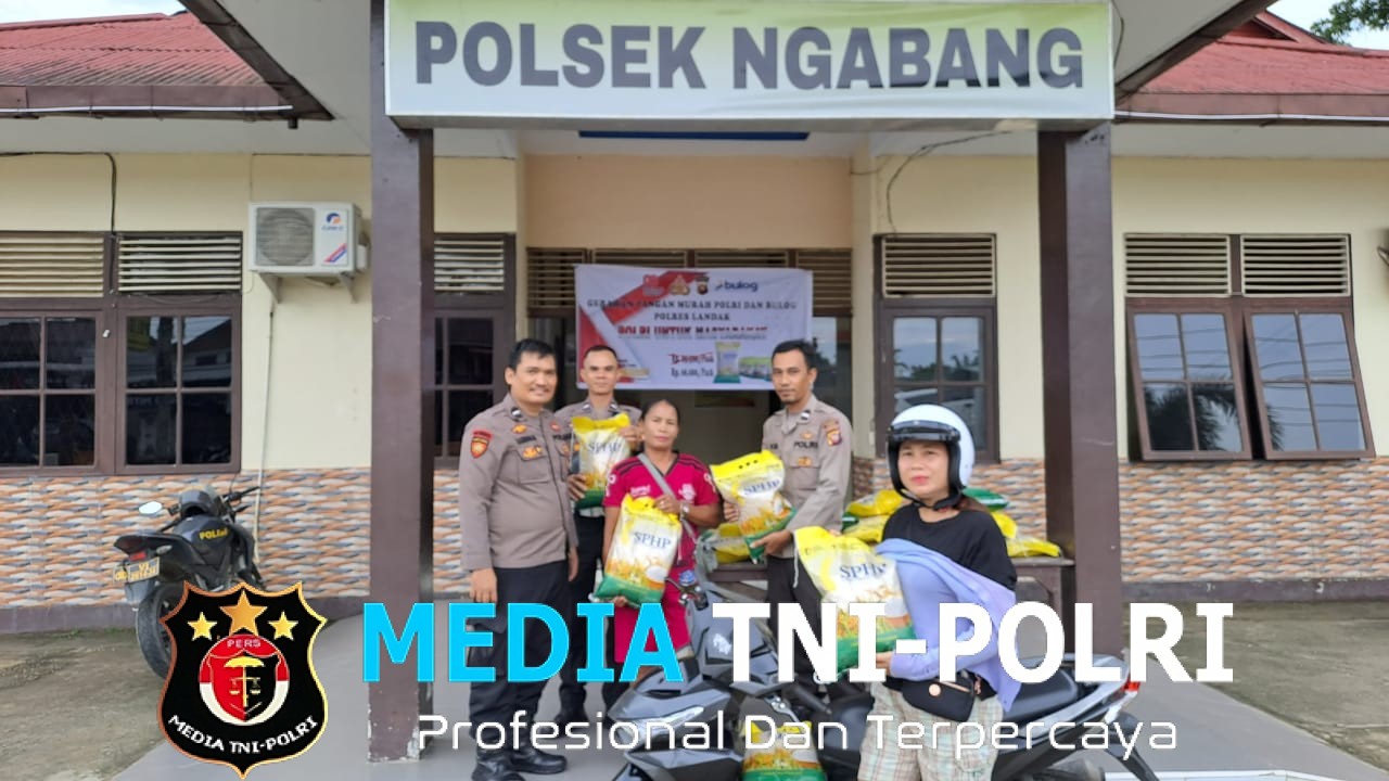 Ke Empat Kalinya Polsek Ngabang Sediakan lagi 2 Ton Beras SPHP Lewat Gerakan Pangan Murah Untuk Masyarakat