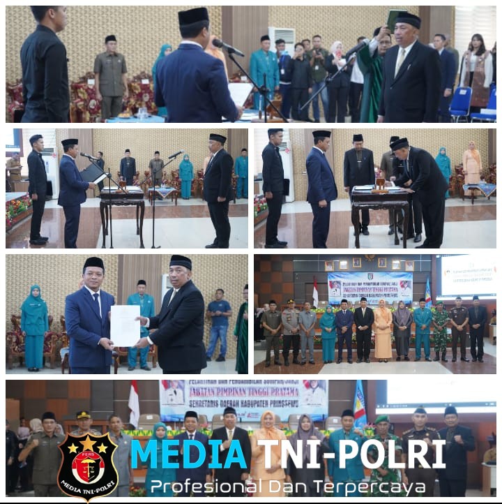 Bupati Pringsewu Riyanto Pamungkas Lantik M.Andi Purwanto Jadi Sekretaris Daerah
