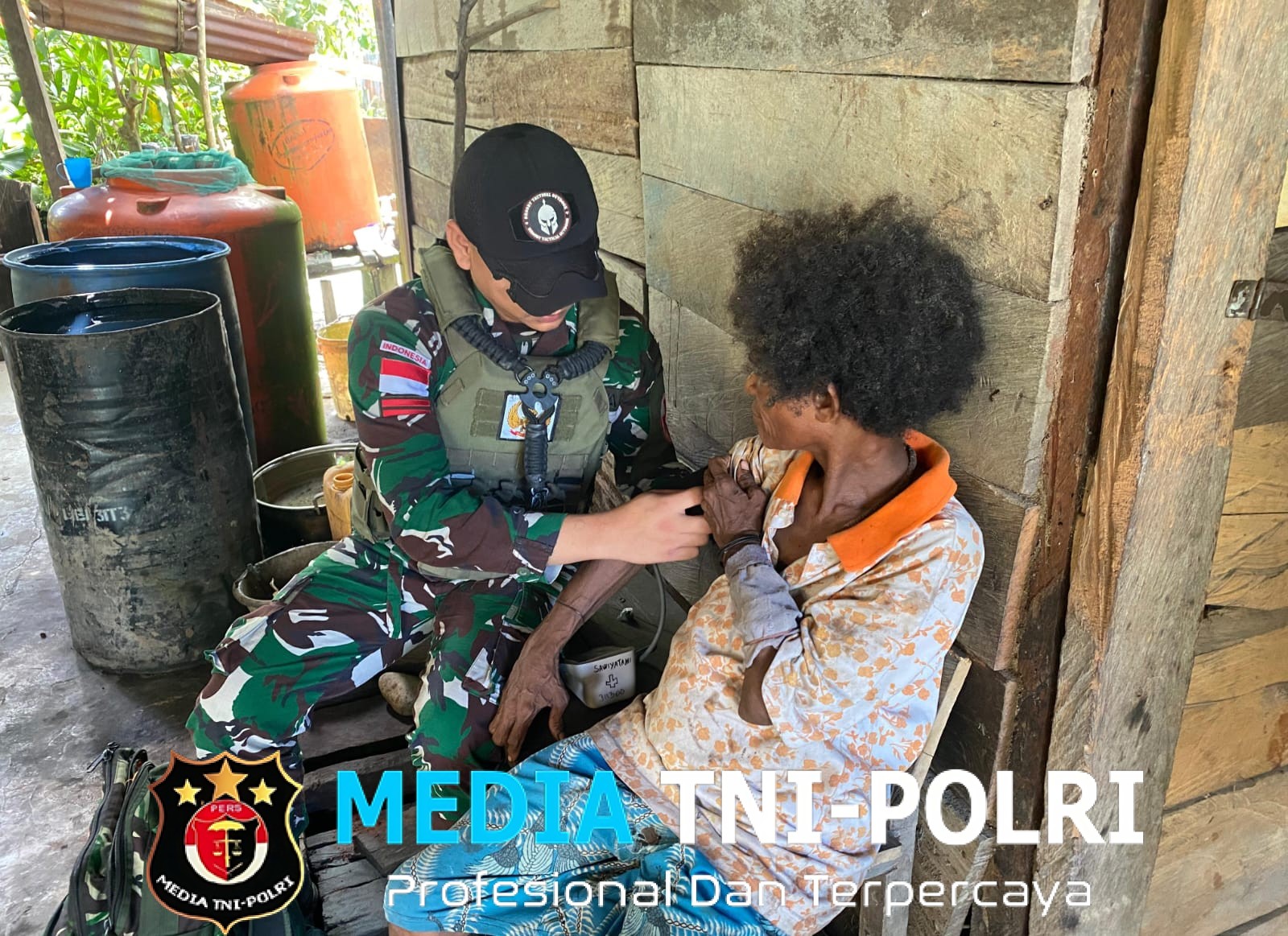 Satgas Yonif 131/Brajasakti Hadirkan Layanan Kesehatan di Kampung Sawiyatami Perbatasan Papua