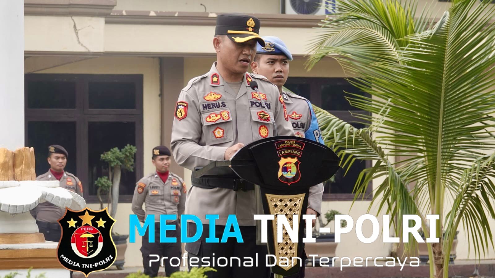 Polres Lampung Tengah Gelar Upacara Peringatan Hari Olahraga Nasional