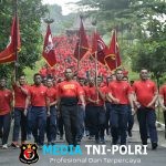 Penuh Semangat dan Gembira, Prajurit Yonif 7 Marinir Melaksanakan Olahraga Bersama dan Fun Game