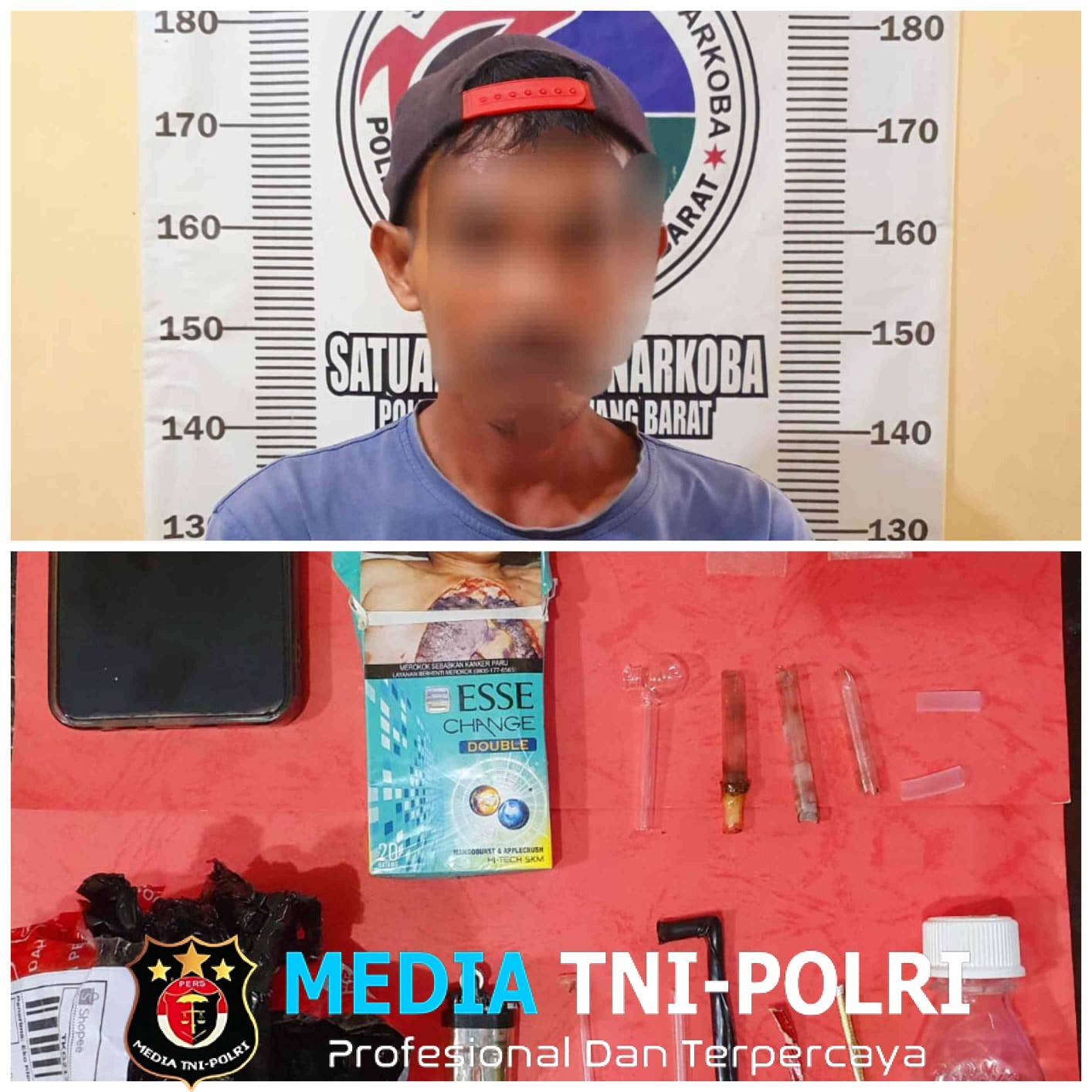 Satresnarkoba Polres Tulang Bawang Barat Amankan Kembali Seorang Pria Diduga Gunakan Narkoba Jenis Sabu