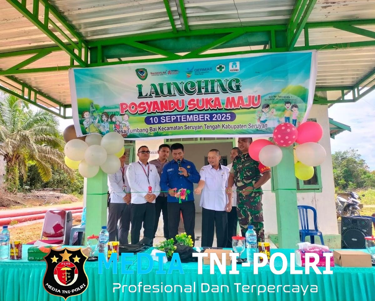 Babinsa Koramil 1015-12/Seruyan Tengah Hadiri Launching Posyandu Integrasi Layanan Primer