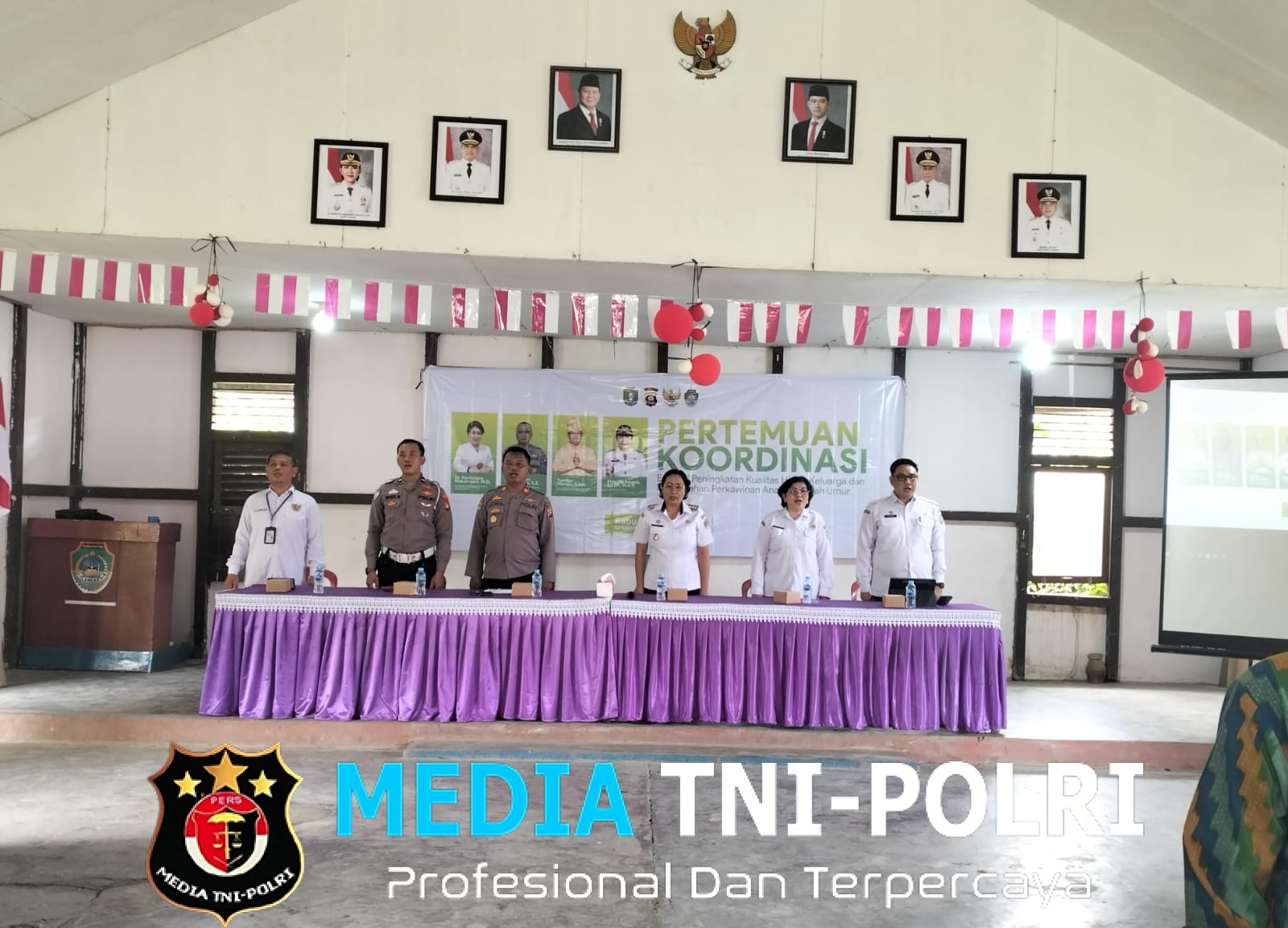 Polsek Mempawah Hulu Hadiri Kegiatan Pertemuan Kordinasi Edukasi Cegah Perkawinan Anak Dibawah Umur