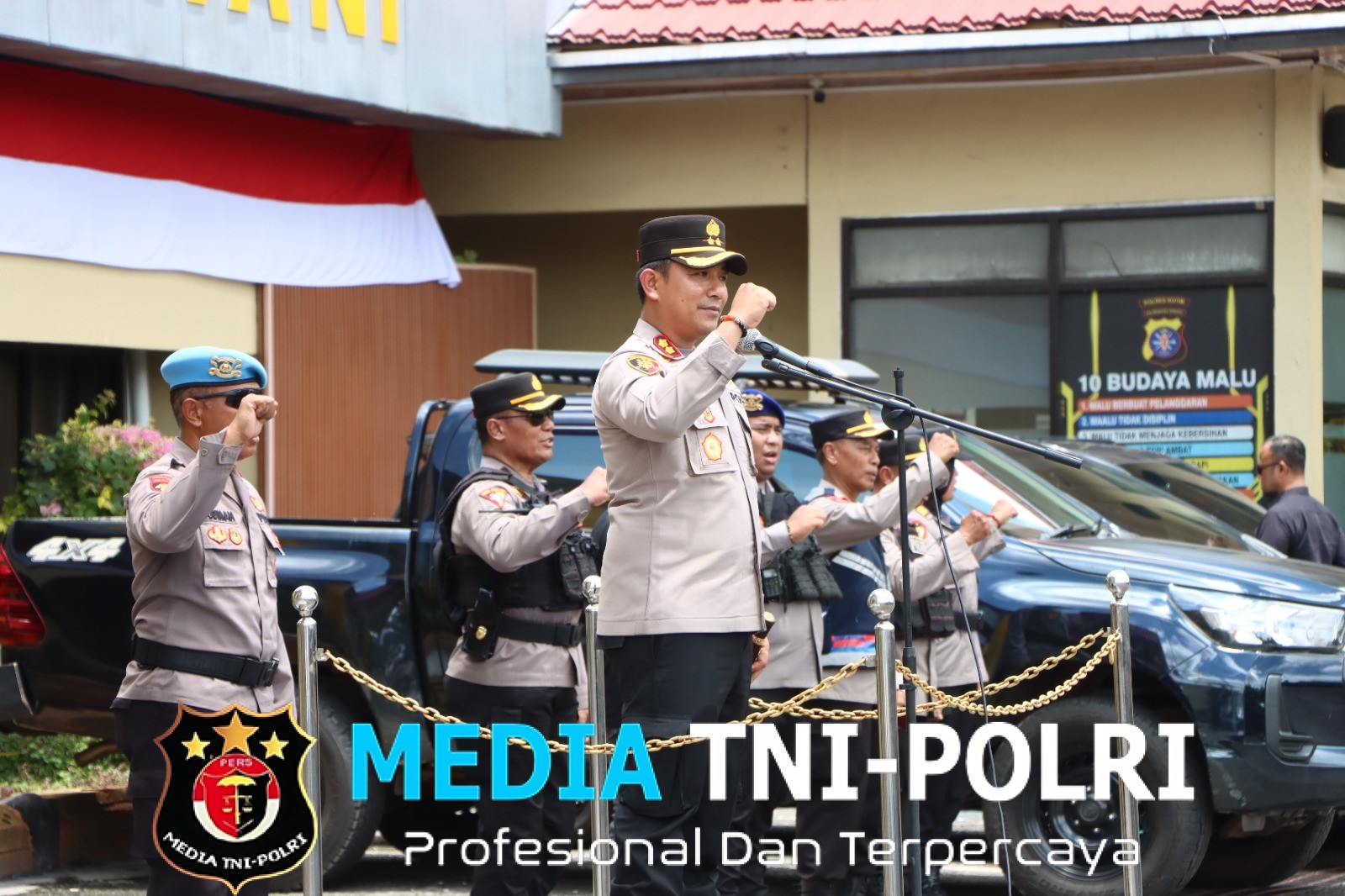 Kapolres Kotim Pimpin Apel Arahan Pimpinan dan Konsolidasi, Amankan Demo (Unras) di Depan Kantor Bupati