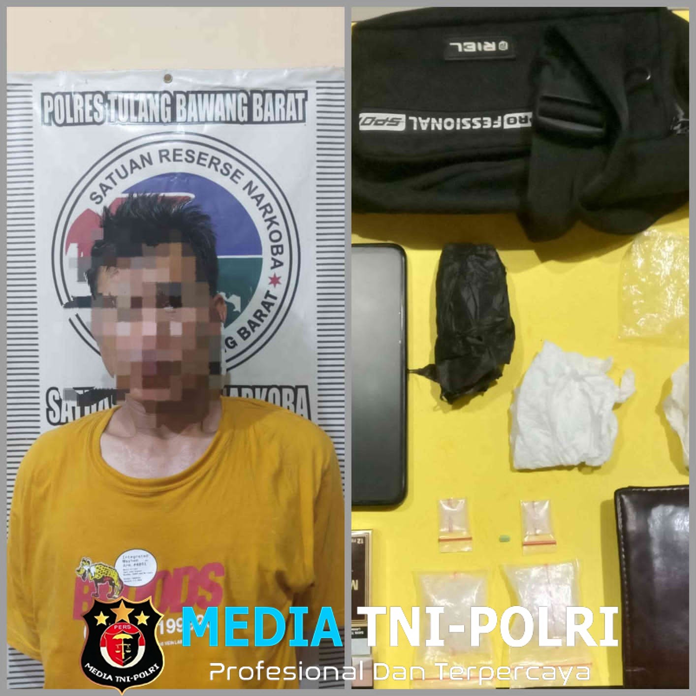 Satresnarkoba Polres Tulang Bawang Barat Kembali Berhasil Mengamankan Bandar Narkoba