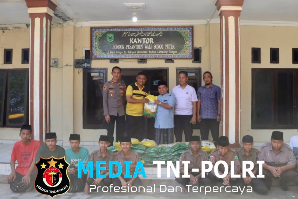Polres Lampung Tengah Salurkan Bansos ke Ponpes Wali Songo Sukajadi, Pererat Sinergi dan Kepedulian
