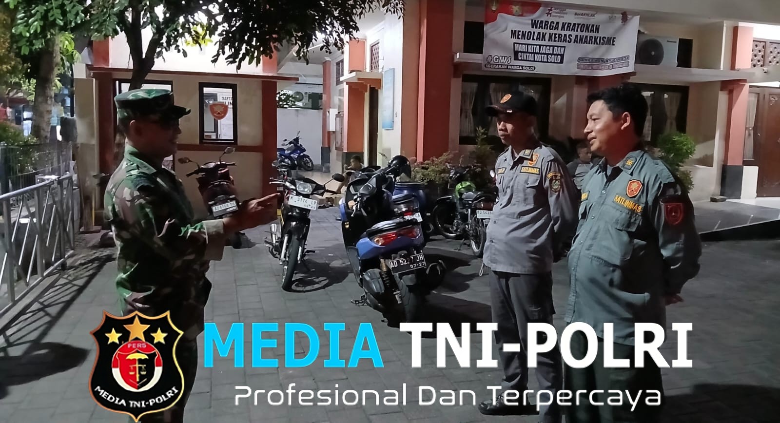 Jaga Kamtibmas, Piket Koramil 03/Serengan Bersama Linmas Patroli Wilayah