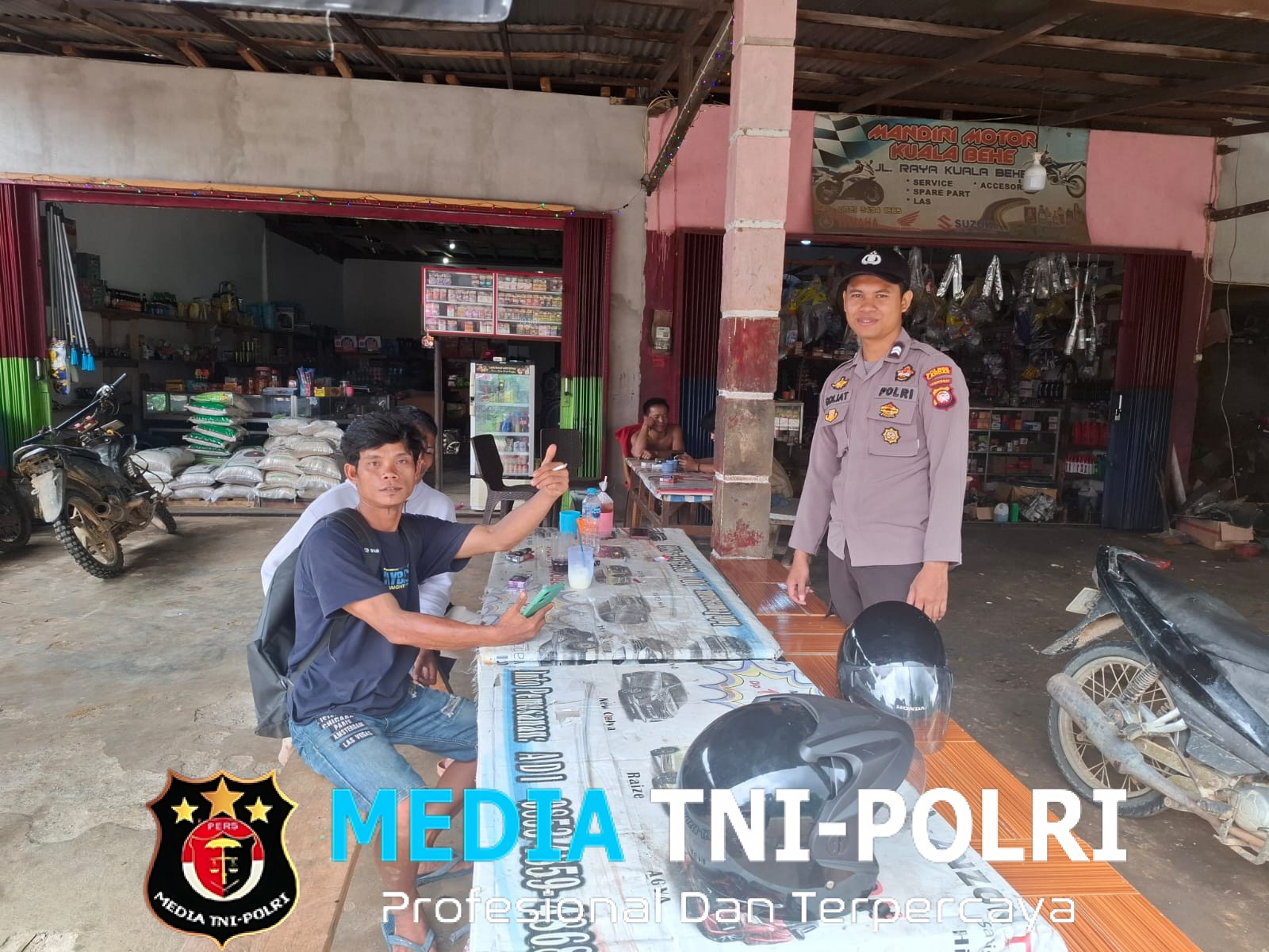 Jalin Sinergi Kanit Binmas Polsek Meranti Sambangi Satpam Dan Asisten PT NSA untuk Koordinasi Kamtibmas