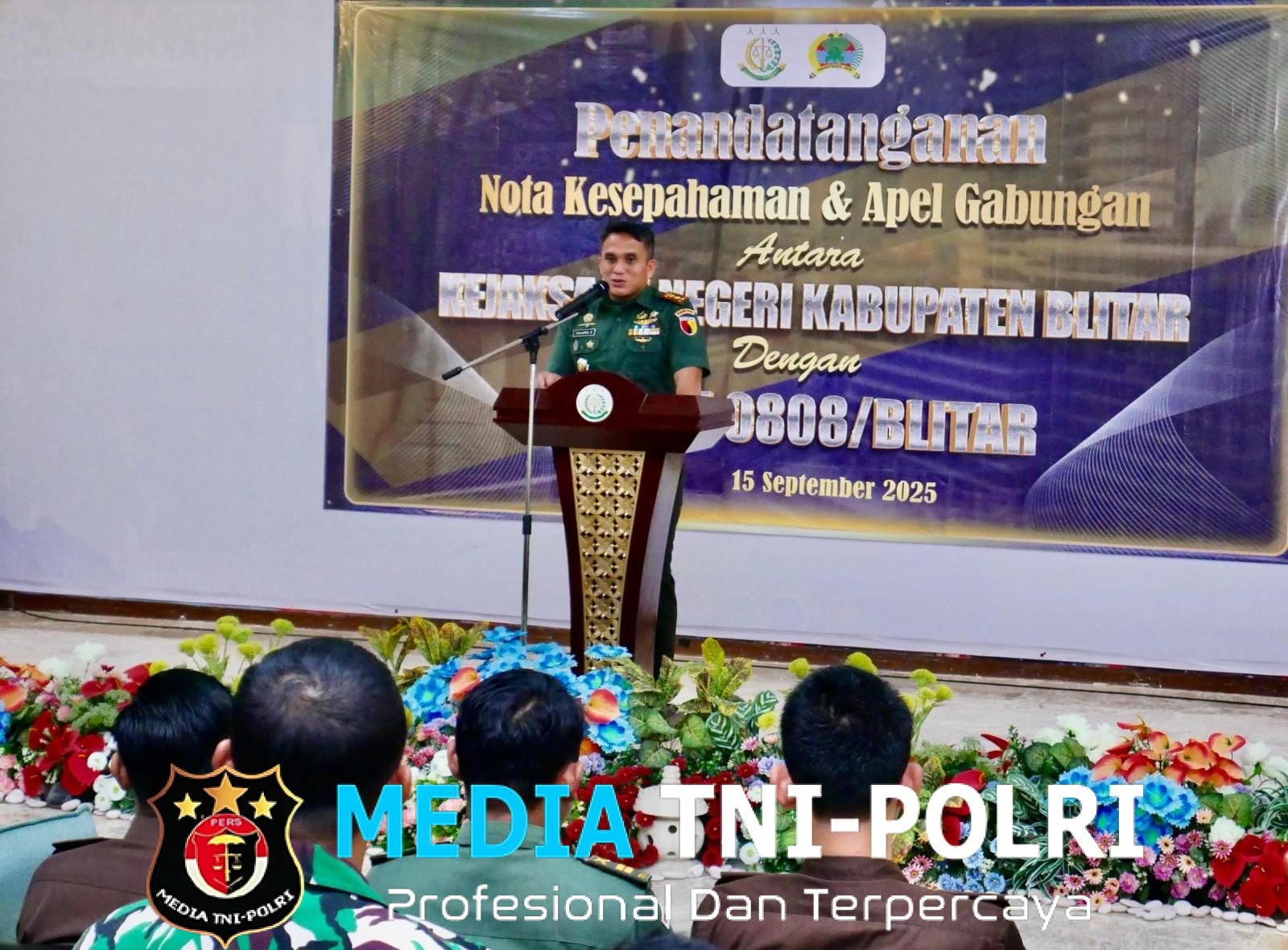 Tingkatkan Sinergitas, Kodim 0808 dan Kejari Kabupaten Blitar Teken Perjanjian Kerja Sama