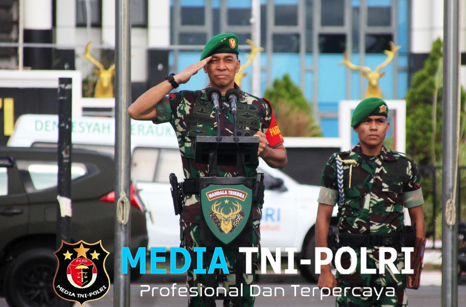 Apel Gelar Pasukan Sambut Kunjungan Kerja Wakil Presiden RI di Merauke