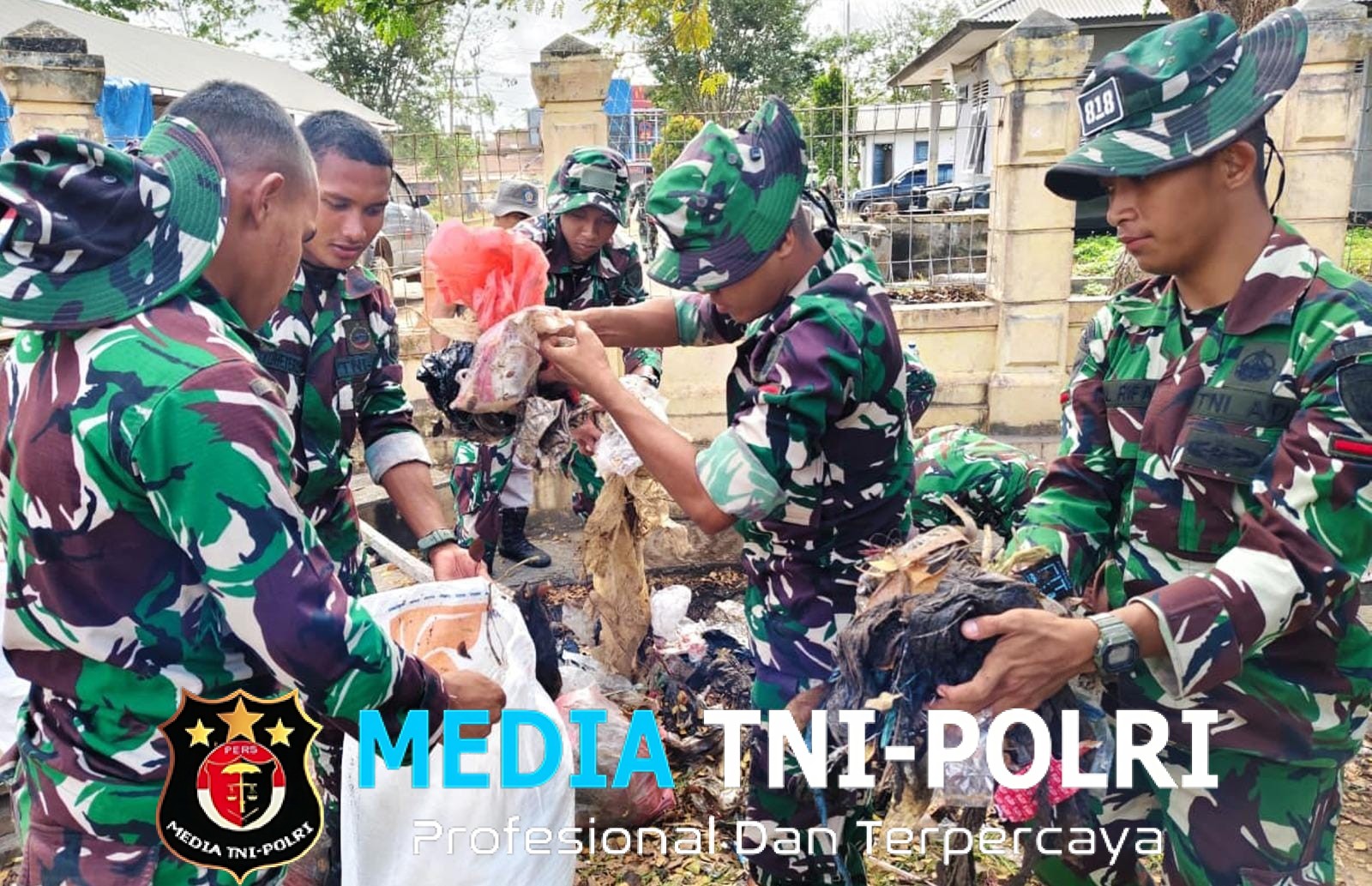 Ratusan Aparat di Merauke Turun Tangan Bersihkan Pasar Wamanggu