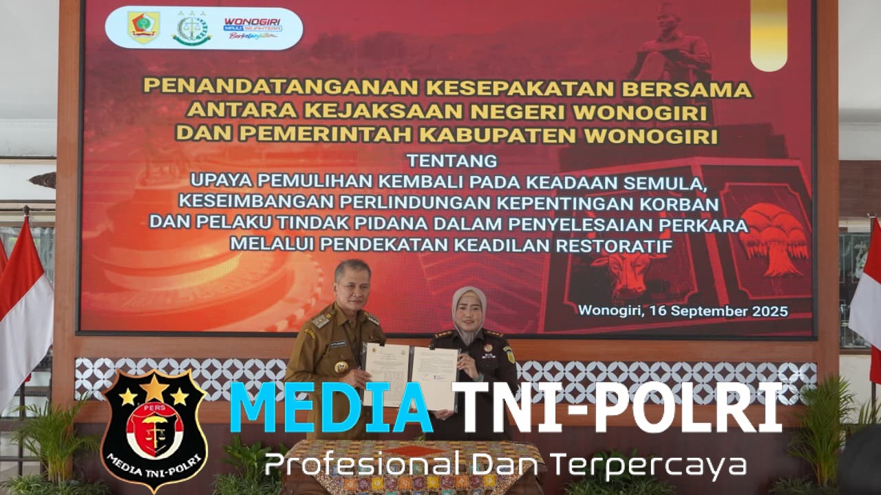 Polres Wonogiri Dukung Penuh Implementasi Keadilan Restoratif Lewat Penandatanganan Kesepakatan Bersama