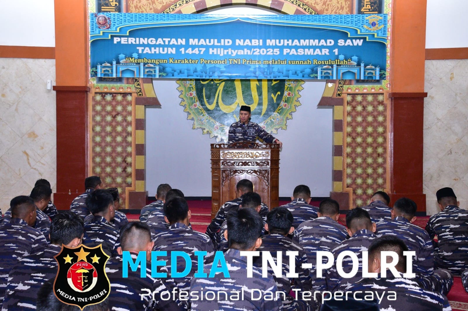 Prajurit Pasmar 1 Peringati Perayaan Maulid Nabi Muhammad SAW 1447 H/2025 M