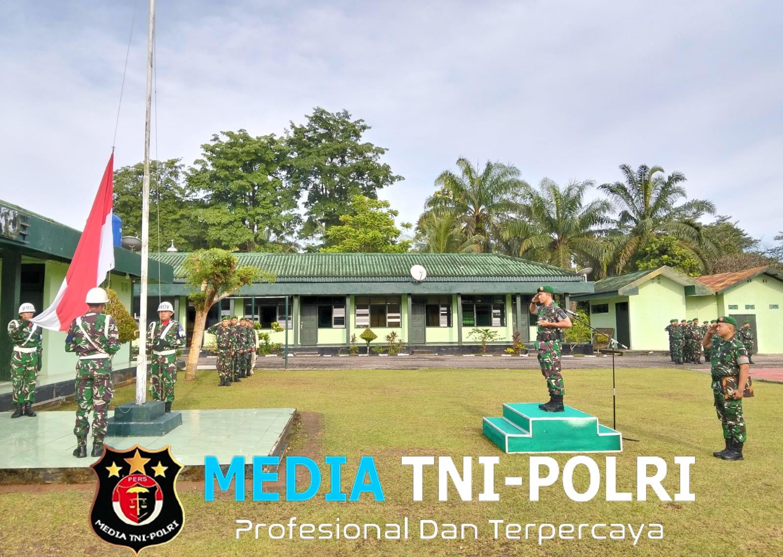 Dandim 0420/Sarko Pimpin Upacara Bulanan dan Sampaikan Amanat Pangdam XX/TIB