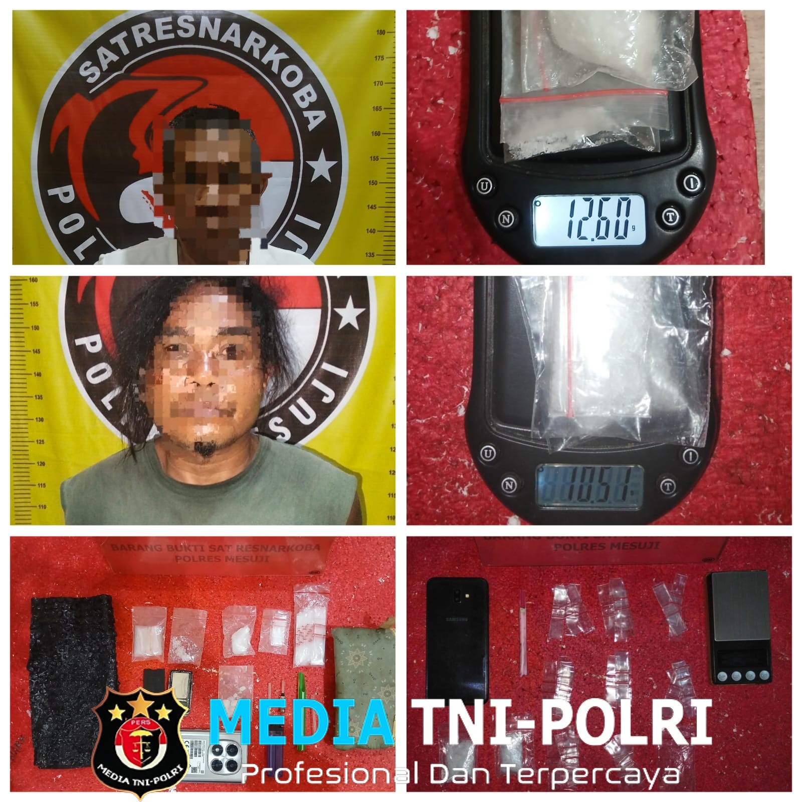 Polres Mesuji Berhasil Amankan 2 Orang Terduga Pegedar Narkoba