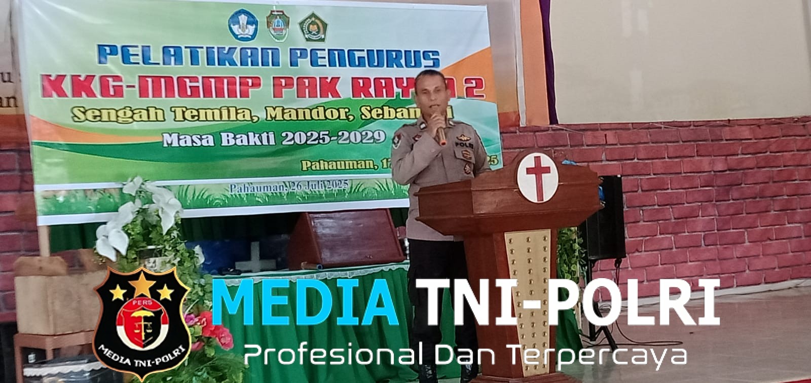 Kanit Binmas Polsek Sengah Temila Hadiri Pelantikan Pengurus KKG – MGMP Rayon 2 Periode 2025–2029