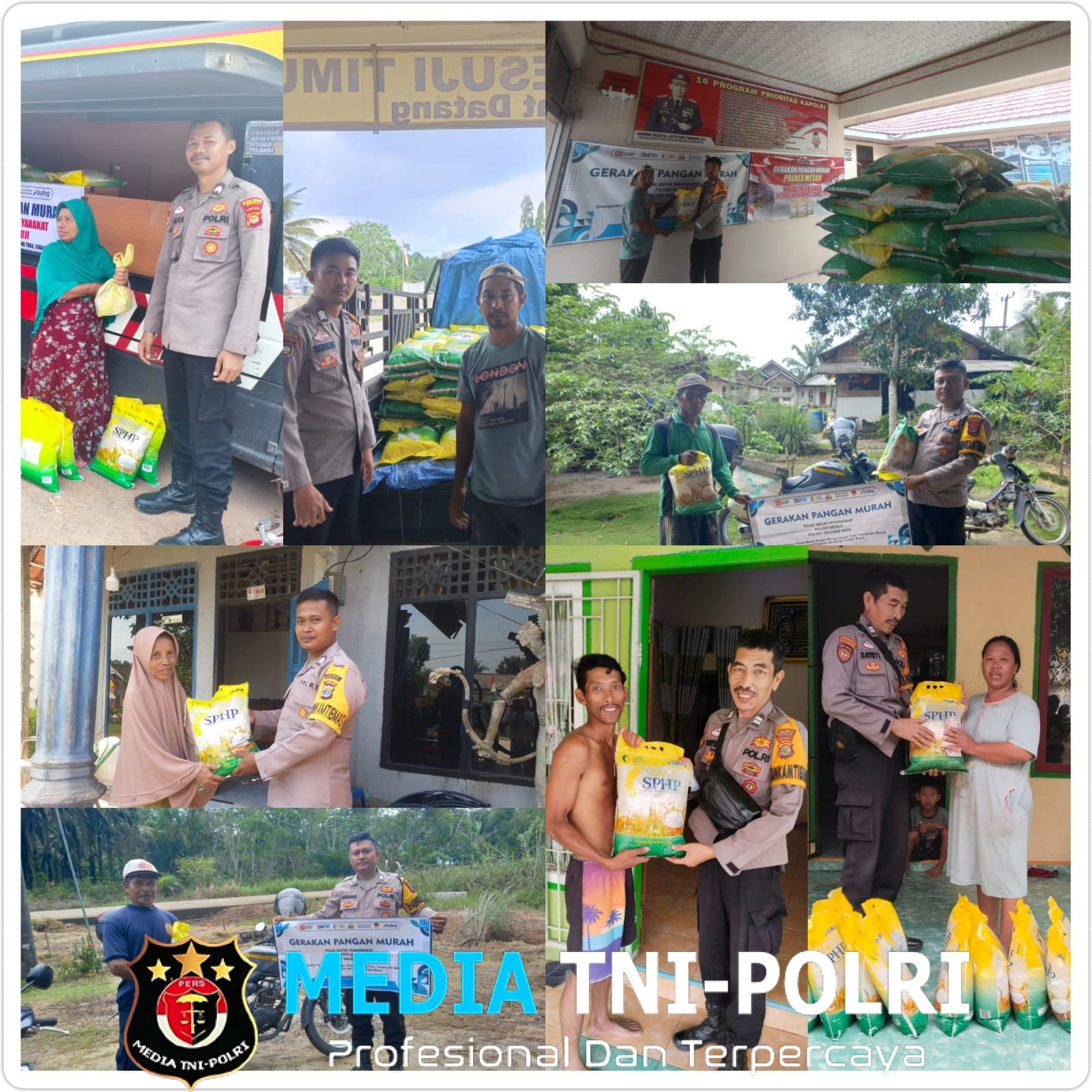Polres Mesuji Serta Polsek Jajaran Gencar Menyalurkan Beras SPHP kepada Masyarakat