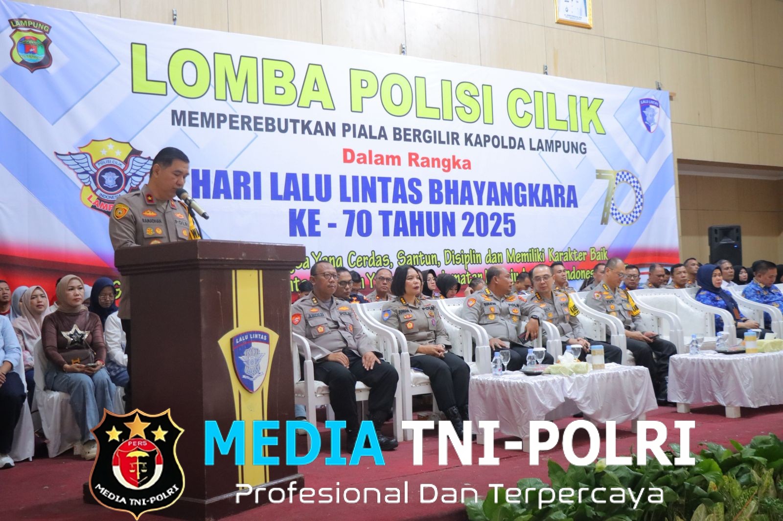 Resmi Dibuka Lomba Polisi Cilik 2025, Wakapolda Lampung  Wujudkan Generasi Muda Berkarakter Dan Berkeselamatan