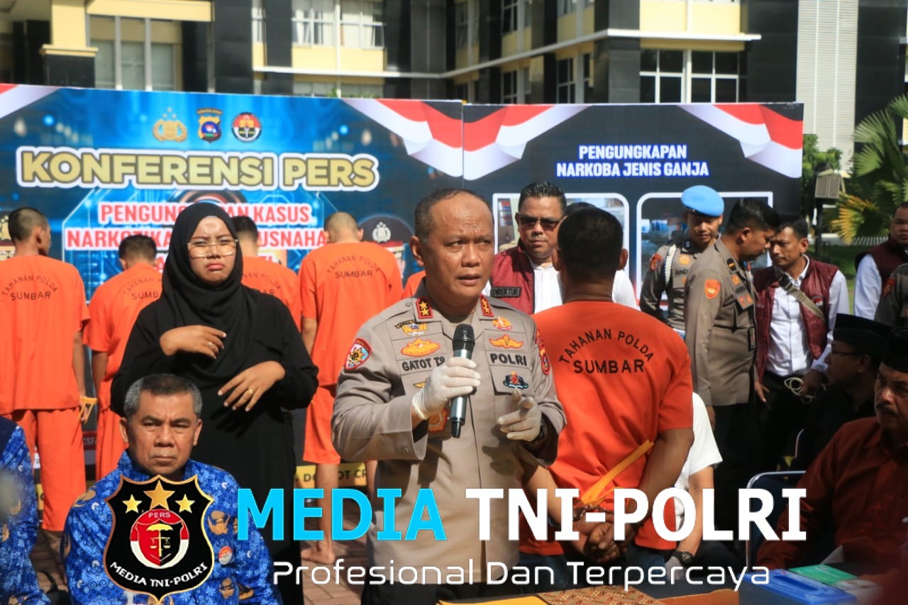 Polisi Bongkar 37 Kasus Narkoba, Sita 50 Kg Sabu dan 49 Kg Ganja di Sumbar