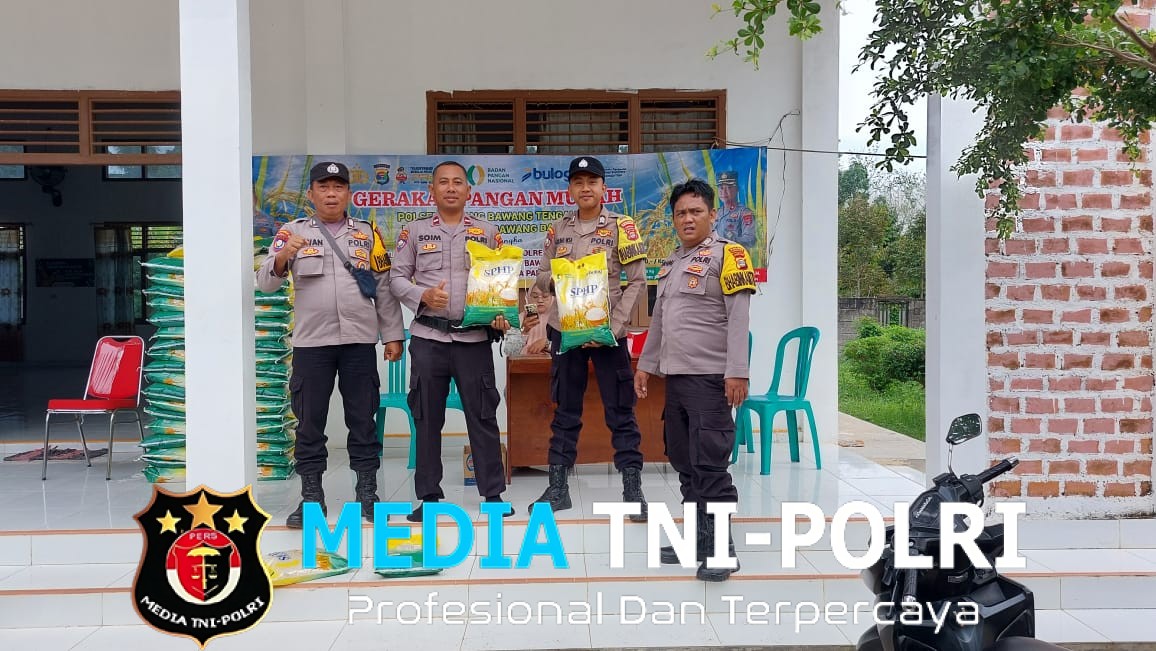 Polsek Tulang Bawang Tengah Gelar Gerakan Pangan Murah di Tiyuh Tirta Makmur