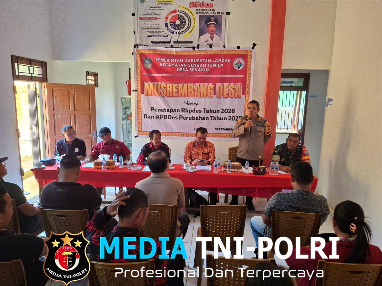 Kapolsek Sengah Temila Hadiri Musyawarah Desa Senakin Bahas RKPDES 2026 dan APBDES Perubahan 2025