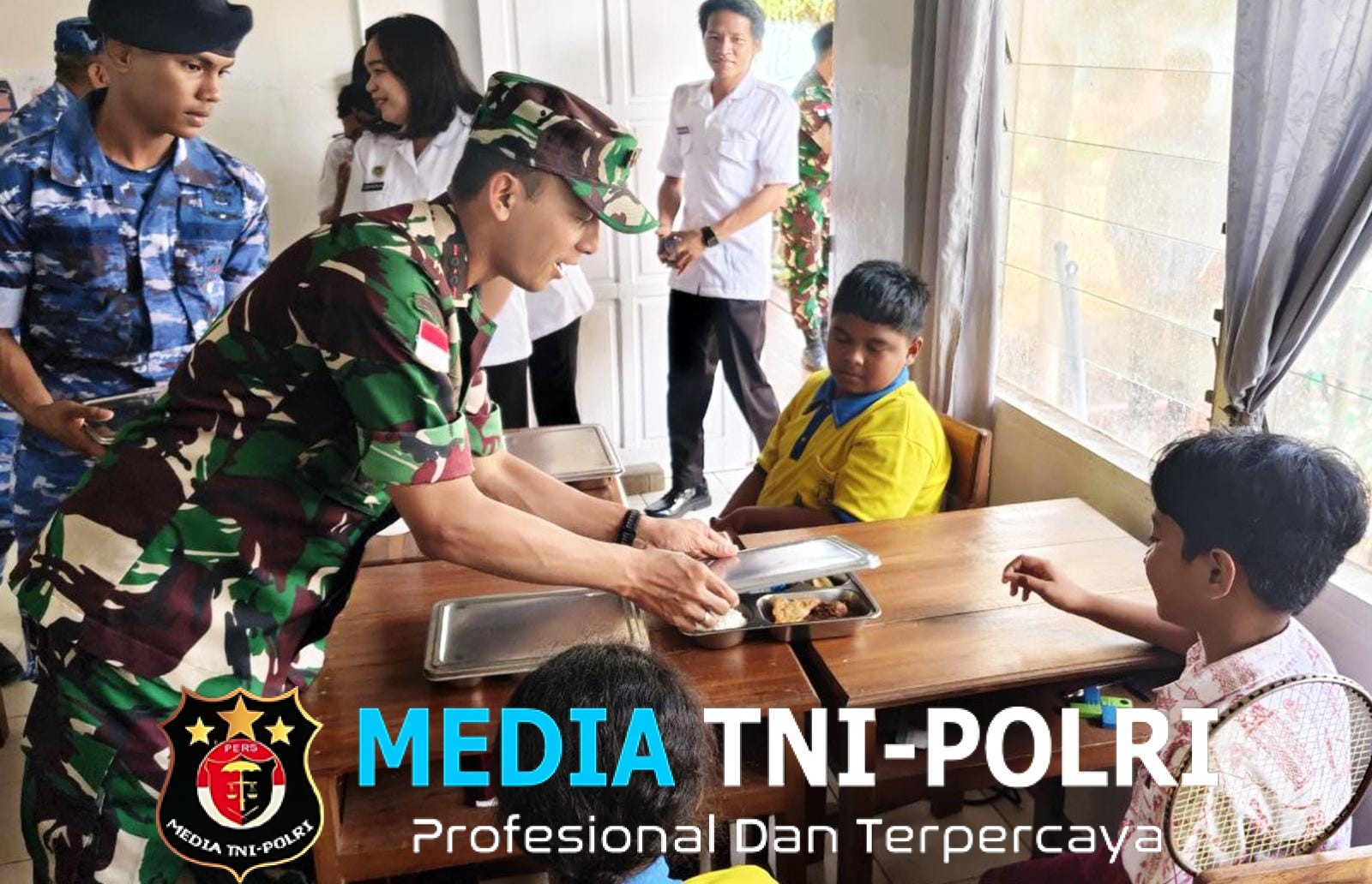 Letkol Czi Dili Eko Setyawan, 560 Siswa SD Budhi Mulia Merauke Dapat Makanan Bergizi Gratis