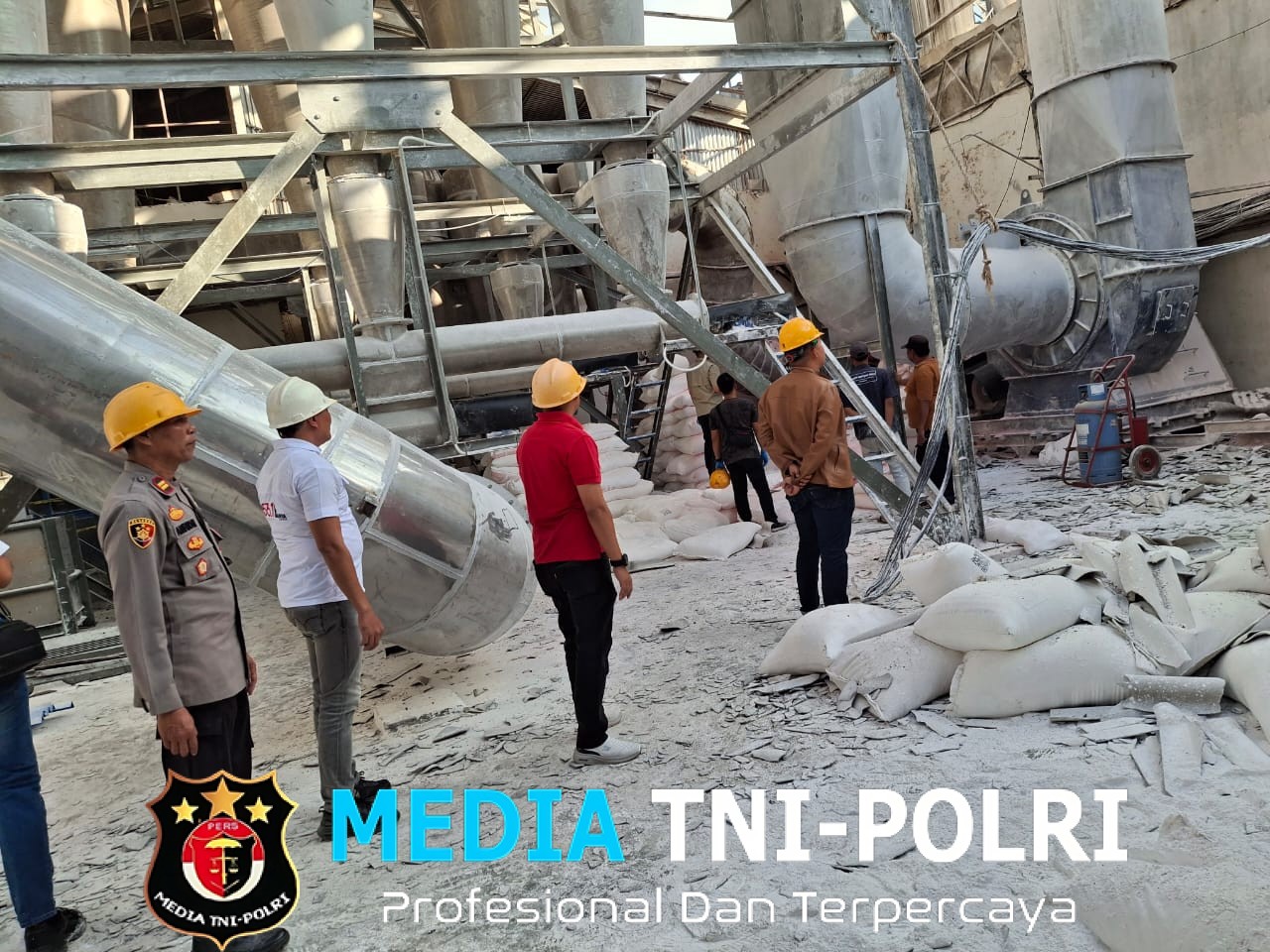 Kapolres Tulang Bawang Barat Tinjau Pabrik Sagu PT. Mentari Prima Jaya Abadi Meledak