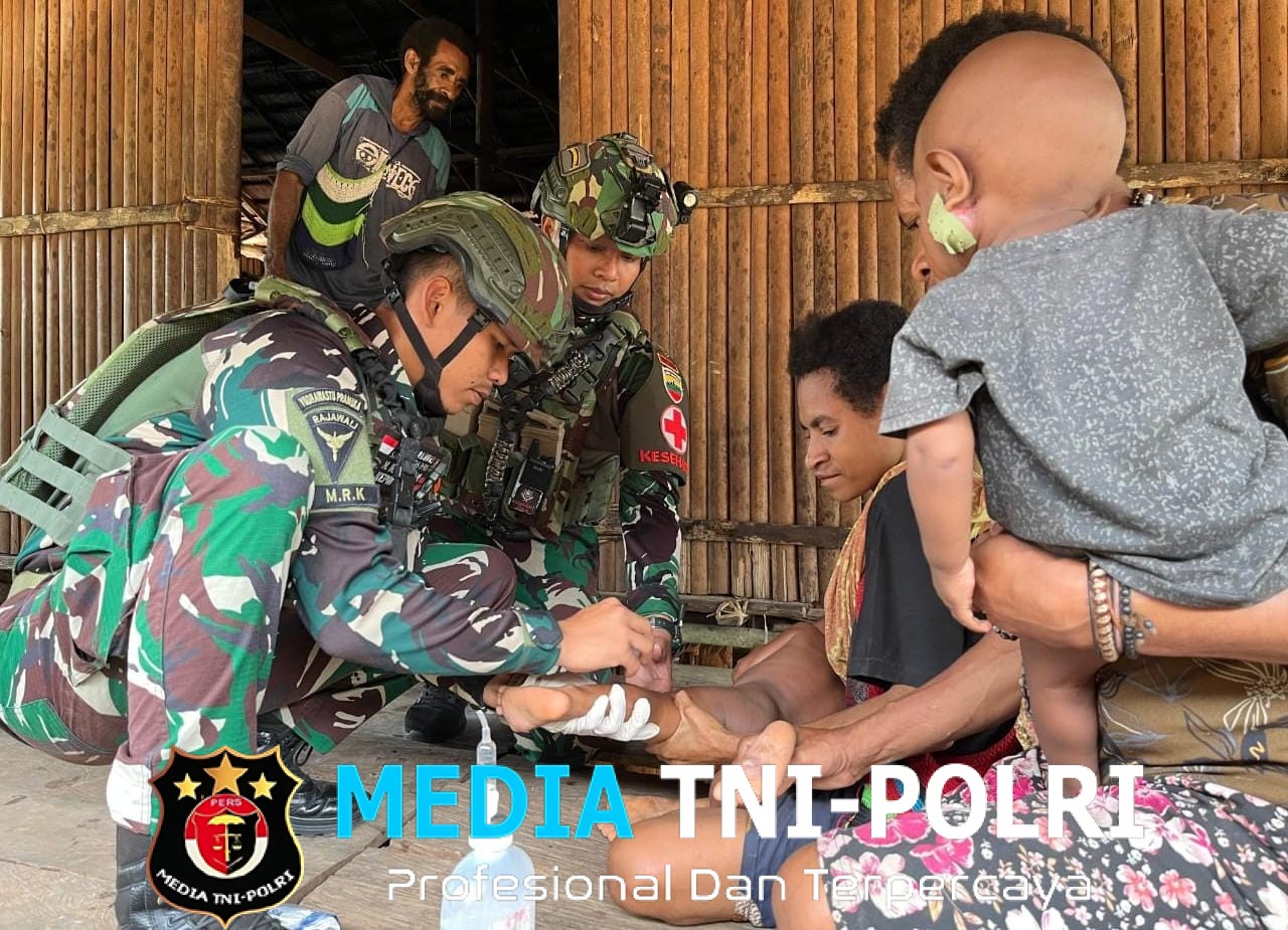 Satgas Yonif 123/Rajawali Gelar Patroli Pelayanan Kesehatan di Kampung Sahapikya, Distrik Venaha