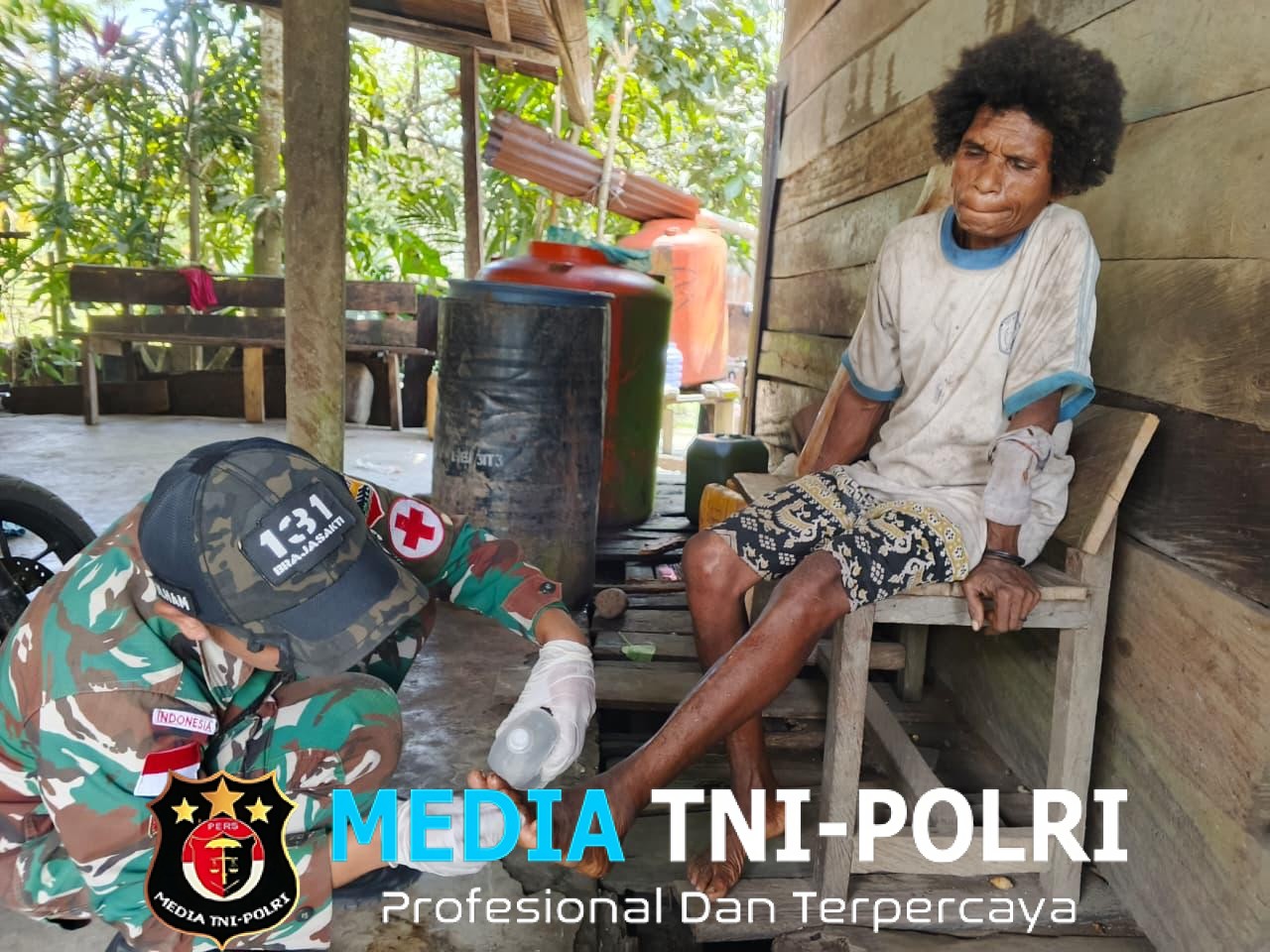 Satgas Yonif 131/Brs Gelar Pelayanan Kesehatan Bagi Warga Sawiyatami