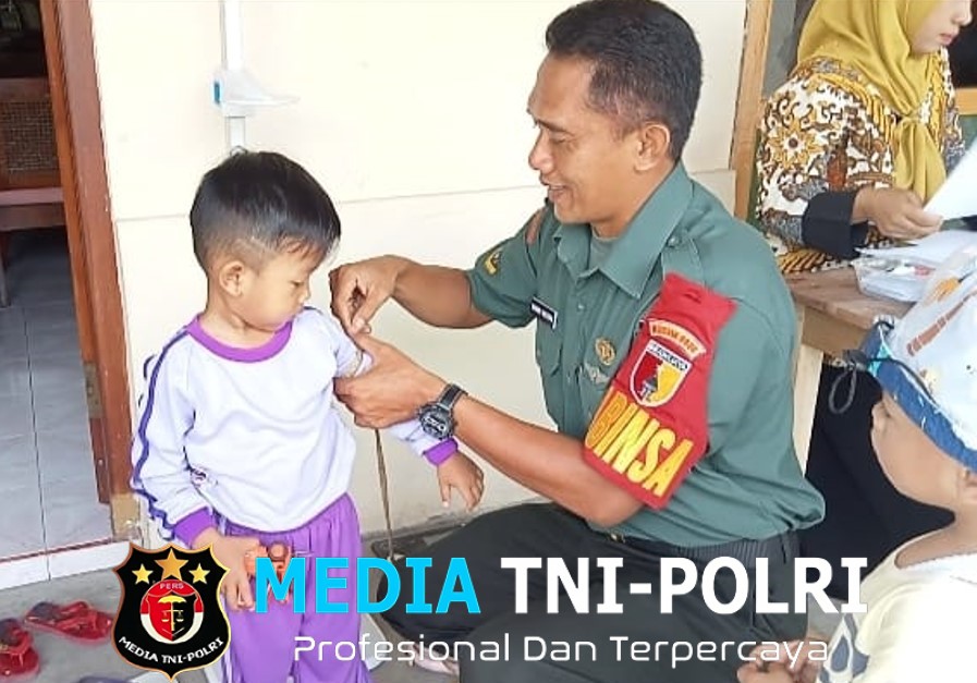Babinsa Jajar Dampingi Bidan Desa dalam Percepatan Penanganan Stunting