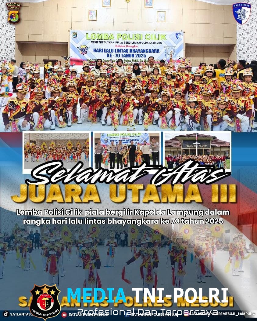 Pocil Polres Mesuji Berhasil Menyabet Juara Umum III yang Digelar Polres Mesuji Dalam Memperingati Hari Lalu Lintas Bhayangkara ke-70 Tahun