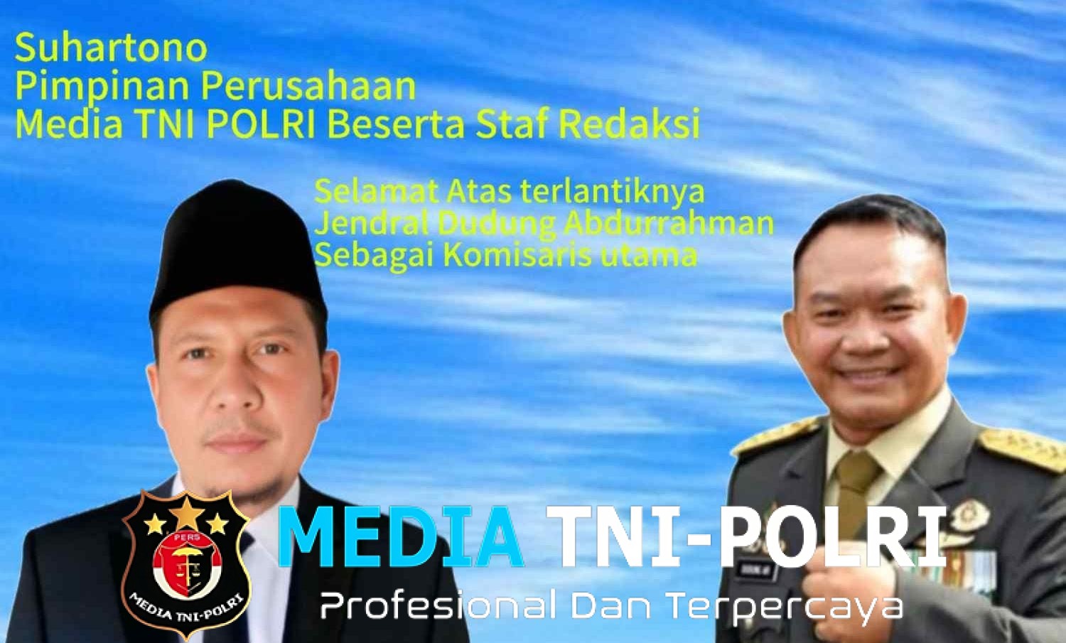 Jenderal Dudung Abdurachman Jabat Komisaris Utama, Suhartono Sampaikan Selamat