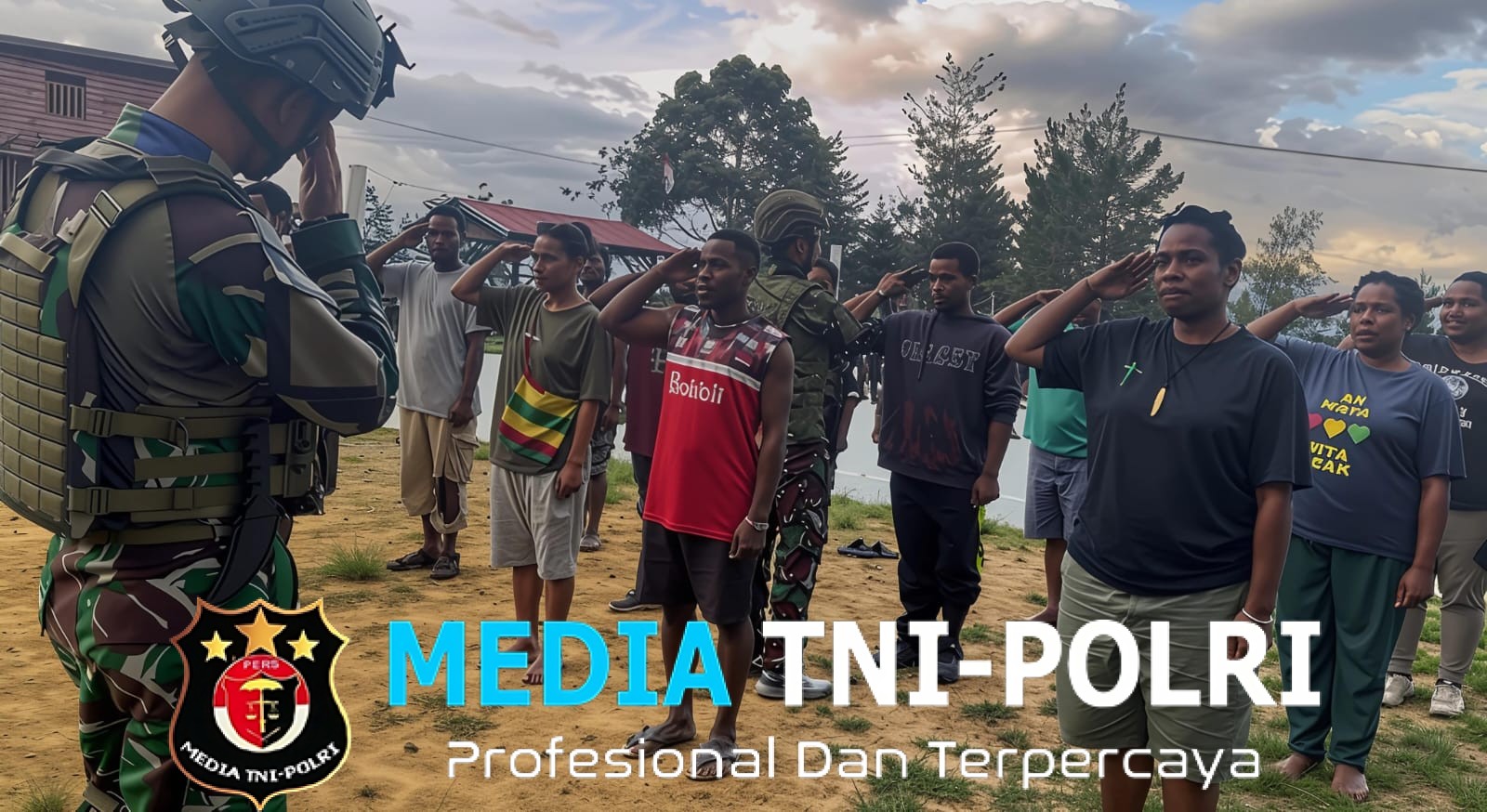 Disiplin Adalah Nafasku Satgas TNI Latih Pemuda Distrik PBB Pengenalan Sikap Dasar