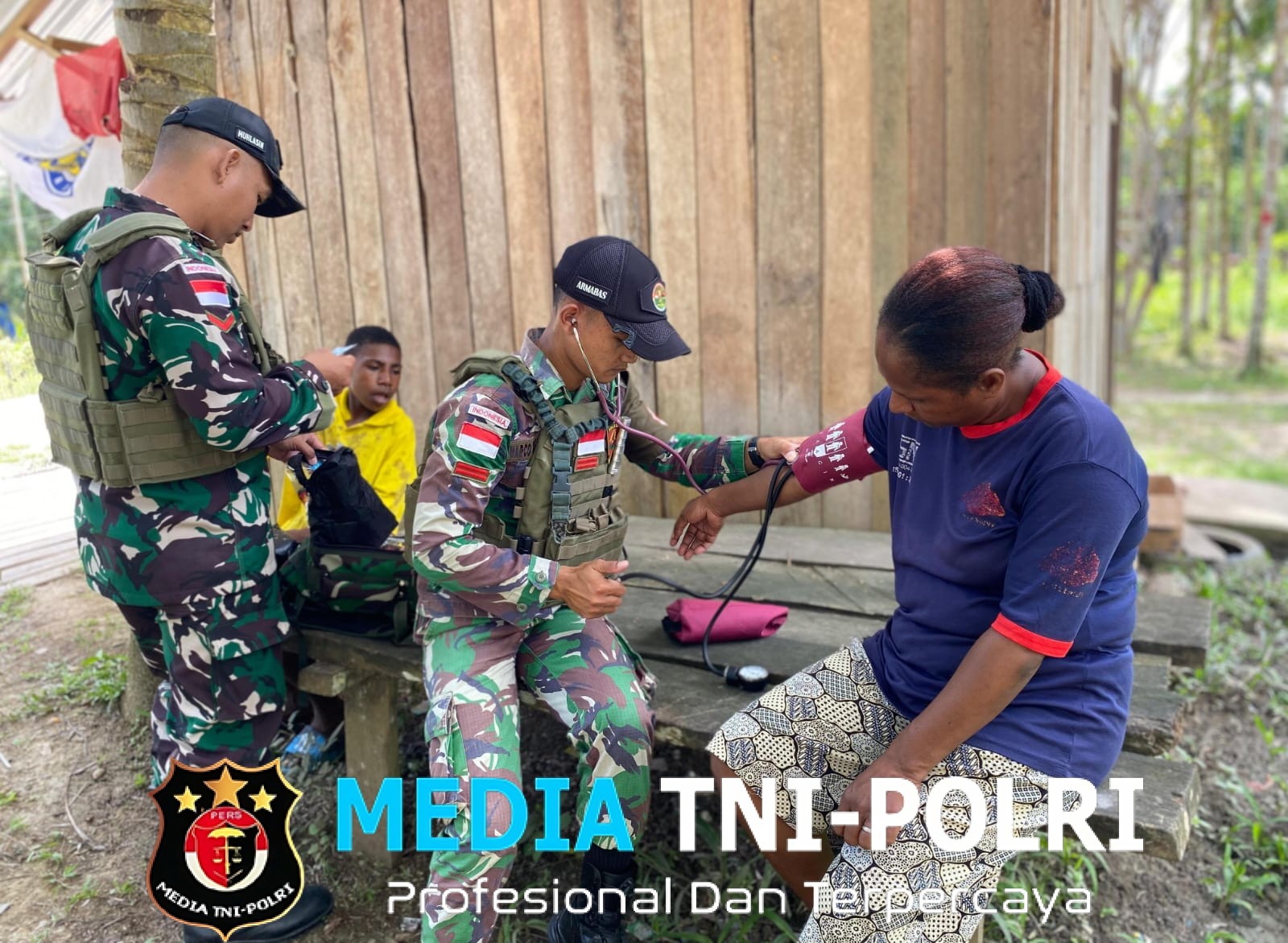 Satgas Yonif 131/Brajasakti Gelar Pelayanan Kesehatan di Perbatasan Papua