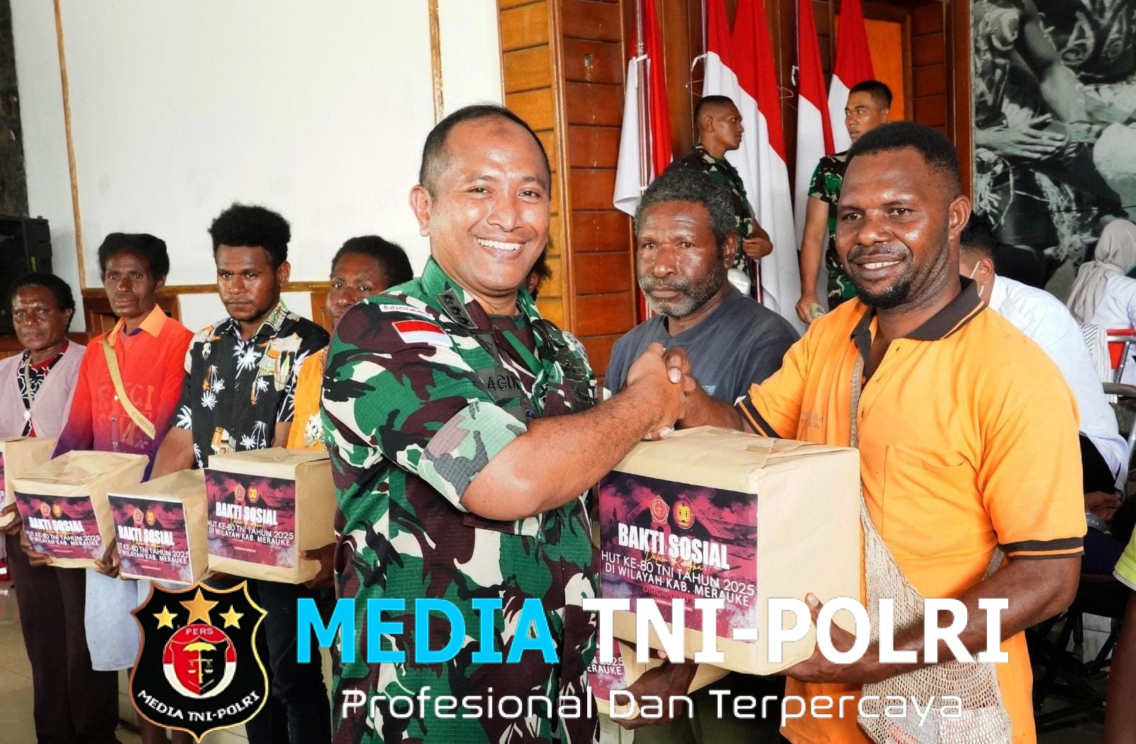 Ratusan Warga Papua Selatan Terbantu Dalam Bhakti Sosial HUT Ke-80 TNI