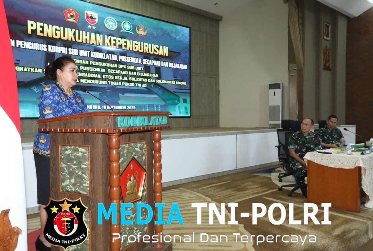Pengukuhan Pengurus Korpri Sub Unit Kodiklatad, Pussenkav, Secapaad, dan Disjarahad Perkuat Profesionalisme ASN TNI AD