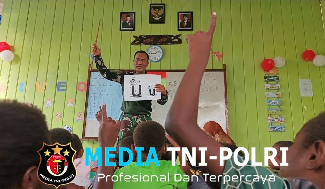 1 Bulan di Daerah Penugasan, Satgas Yonif 123/Rajawali Hadirkan Taman Baca untuk Anak Asmat