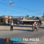 Sat Lantas Polres Tulang Bawang Barat Melaksanakan Pam Rawan Pagi Membantu Kelancaran Masyarakat Yang Akan Beraktivitas