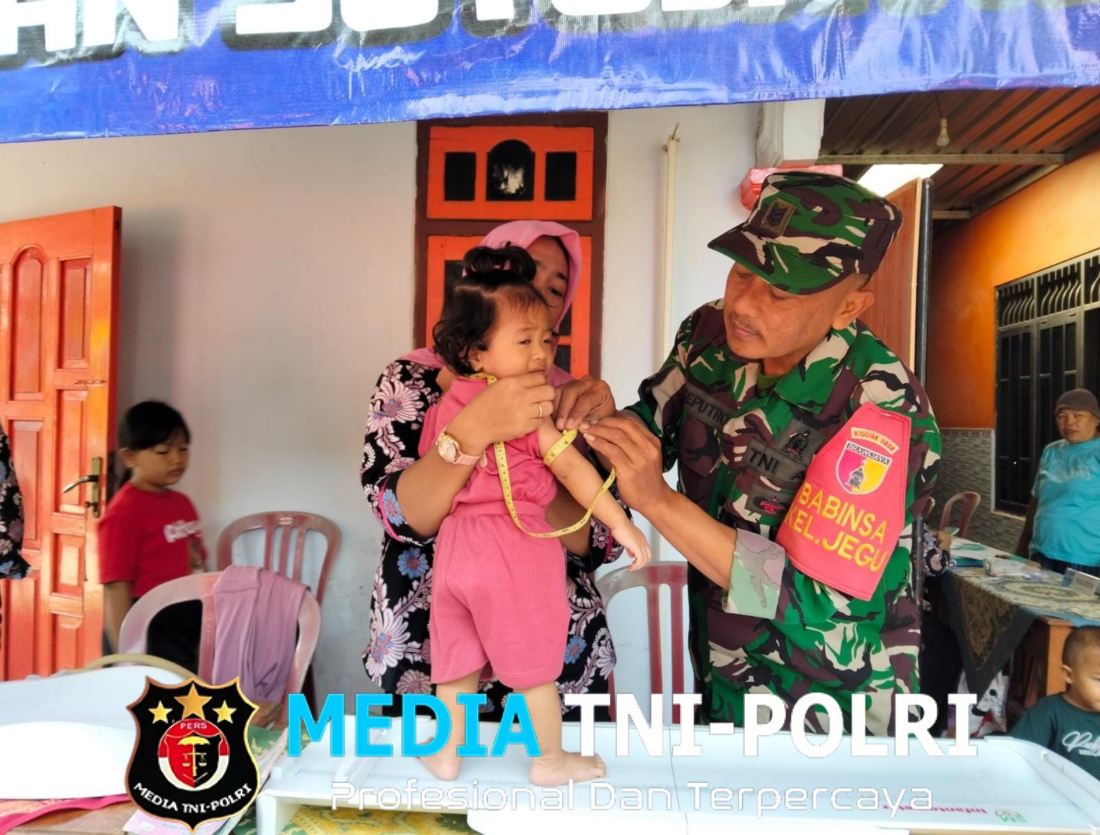 Babinsa Kelurahan Jegu Dampingi Kegiatan Posyandu Percepatan Penanganan Stunting