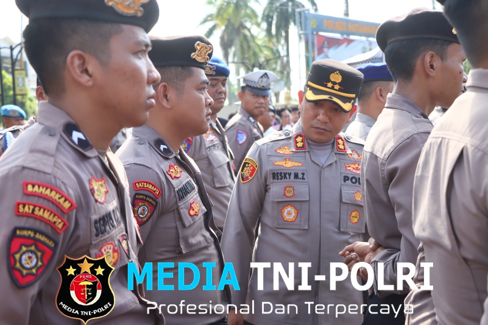 Kapolres Kotim AKBP Resky Maulana Zulkarnain Cek Kelengkapan Personel Usai Apel Pagi