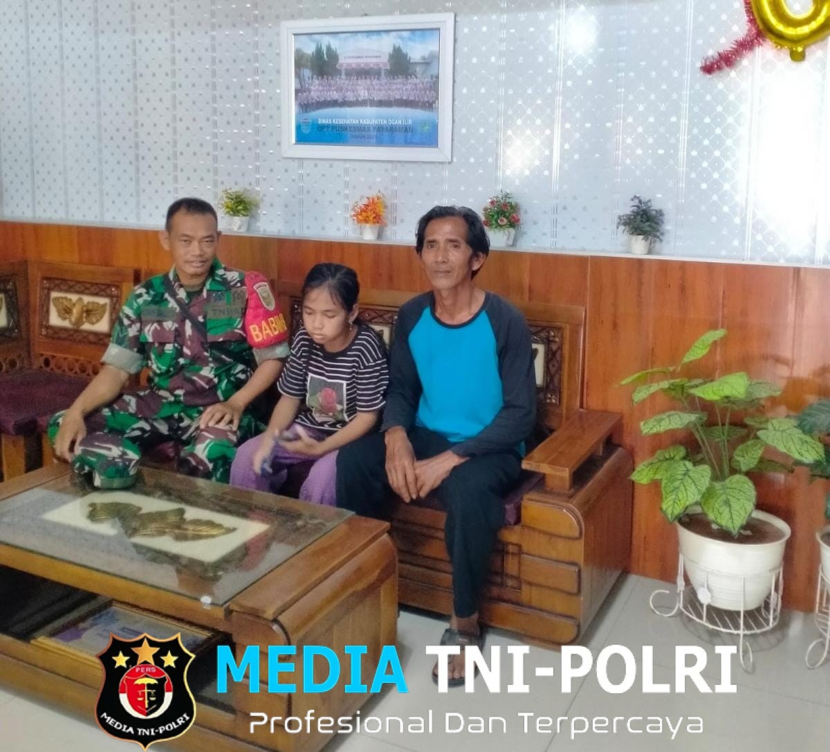 Babinsa Koramil 402-06/Tanjung Batu Dampingi Anak Sekolah Yang Mengalami Kendala Pendengaran dan Berbicara