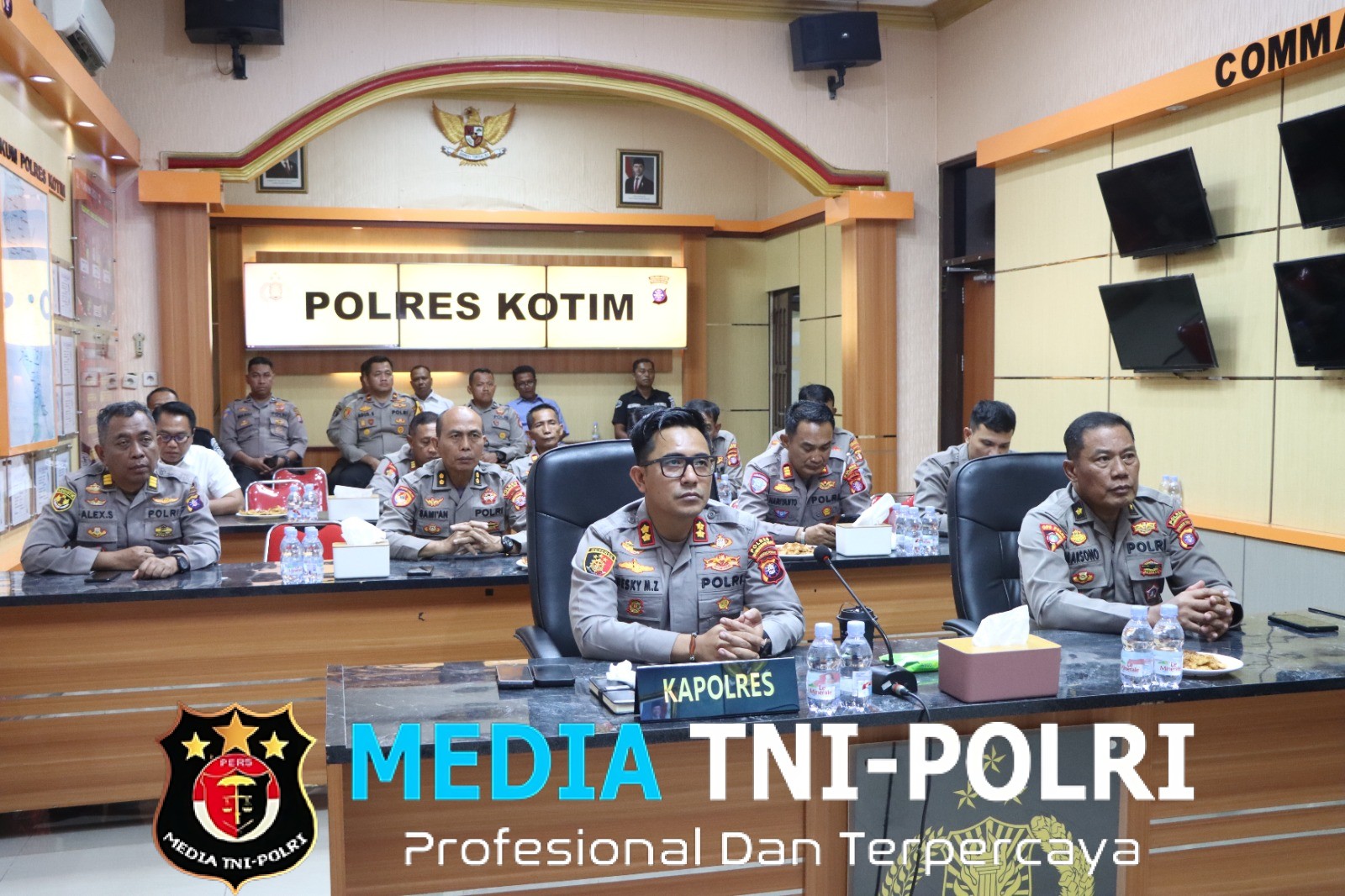 Polres Kotim Mengikuti Vidio Conference, Wakapolri Pimpin Anev Sitkamtibmas Terkini Dan Kesiapan Pengamanan Unras